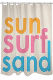 Sun Surf Sand Shower Curtain by