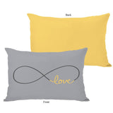 Infinite Love Mimosa Gray Throw Pillow