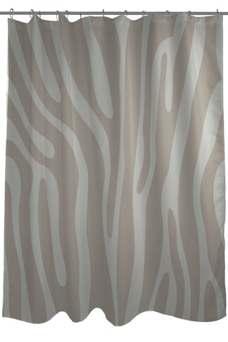 Zebra Print - Oatmeal Shower Curtain by OBC 71 X 74