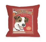 Jack Russell Roast Throw Pillow by Retro Pets