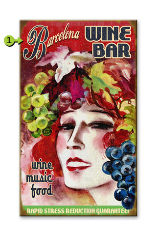 Wine Lady Metal 14x24