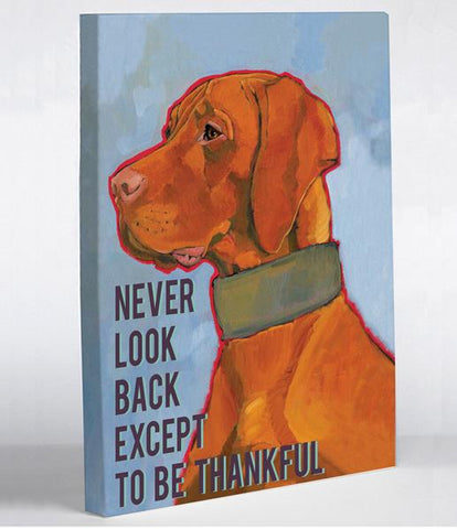 Never Look Back Except To Be Thankful Canvas Wall Decor by Ursula Dodge