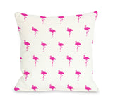 Mini All Over Flamingo Throw Pillow by OBC 18 X 18