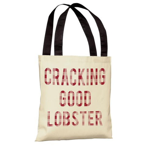 Crackin Good Lobster Plaid - Red Tote Bag by