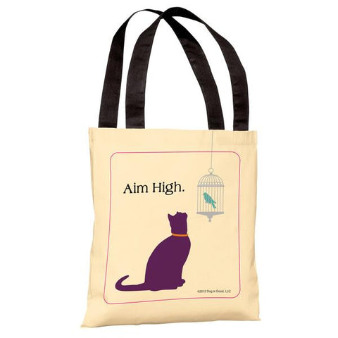 Aim High Cat Tote Bag by Dog is Good