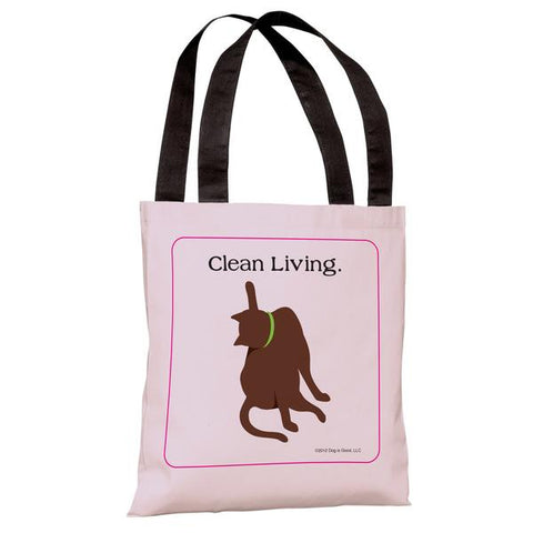 Clean Living Cat Tote Bag by Dog is Good
