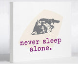 Never Sleep Alone Cat Canvas Wall Decor by Dog is Good