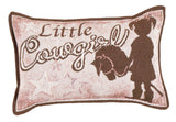 ArtFuzz Little Cowgirl Small Tapestry Pillow
