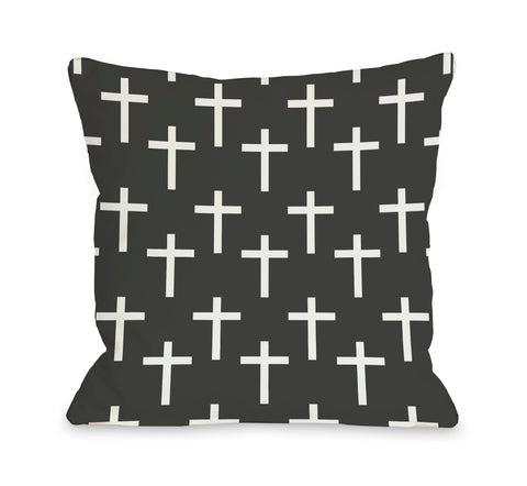 All Over Cross Print Throw Pillow by OBC 18 X 18