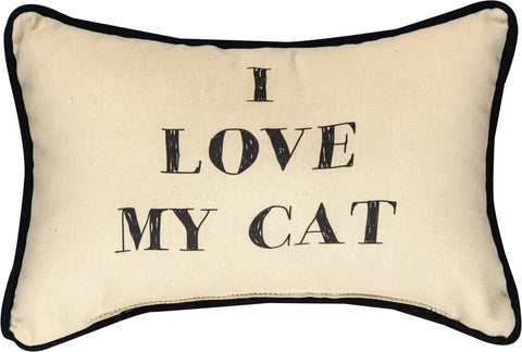 I Love My Cat Word Pillow Each