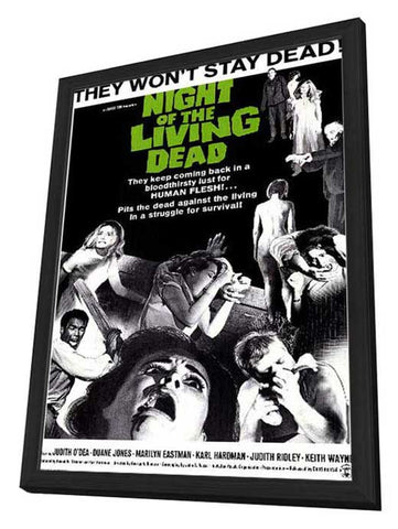 Night of the Living Dead 11 x 17 Movie Poster - Style A - in Deluxe Aluminum Frame