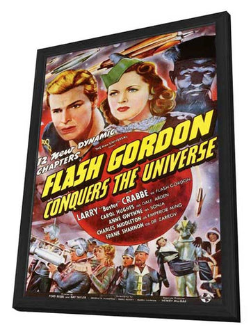 Flash Gordon Conquers the Universe 11 x 17 Movie Poster - Style A - in Deluxe Aluminum Frame