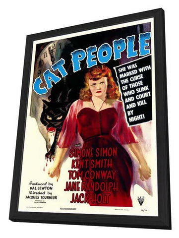 Cat People 11 x 17 Movie Poster - Style A - in Deluxe Aluminum Frame