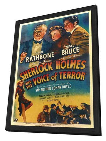 Sherlock Holmes and the Voice of Terror 11 x 17 Movie Poster - Style A - in Deluxe Aluminum Frame