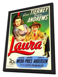Laura 11 x 17 Movie Poster - Style A - in Deluxe Aluminum Frame