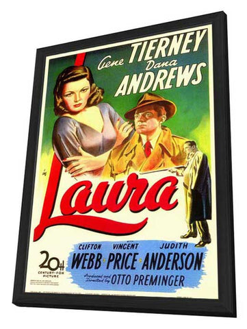 Laura 11 x 17 Movie Poster - Style A - in Deluxe Aluminum Frame