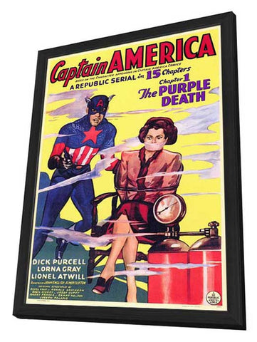 Captain America 11 x 17 Movie Poster - Style A - in Deluxe Aluminum Frame