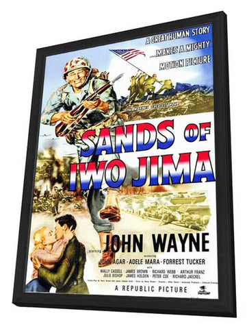 Sands of Iwo Jima 11 x 17 Movie Poster - Style A - in Deluxe Aluminum Frame