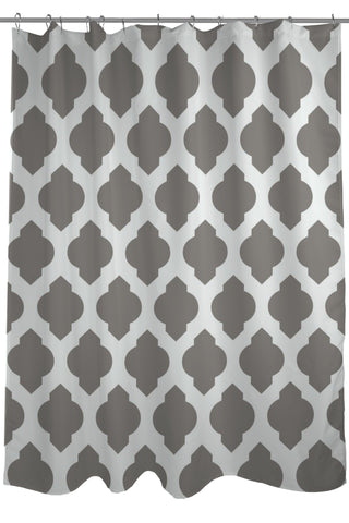 All Over Moroccan - Gray Shower Curtain by OBC 71 X 74