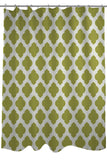 All Over Moroccan - Oasis Green Ivory Shower Curtain by OBC 71 X 74