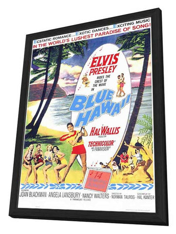 Blue Hawaii  11 x 17 Movie Poster - Style A - in Deluxe Aluminum Frame