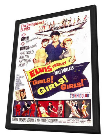 Girls! Girls! Girls! 11 x 17 Movie Poster - Style A - in Deluxe Aluminum Frame