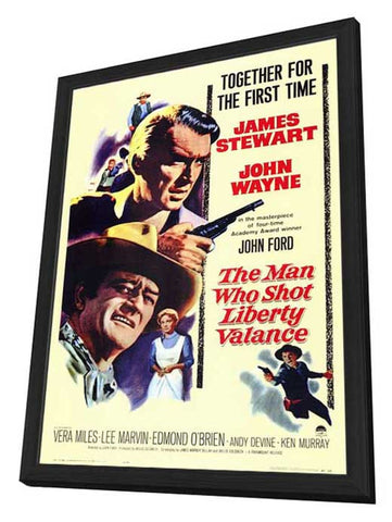 The Man Who Shot Liberty Valance 11 x 17 Movie Poster - Style A - in Deluxe Aluminum Frame