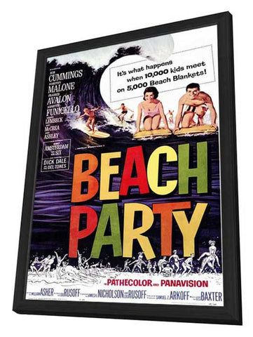 Beach Party 11 x 17 Movie Poster - Style A - in Deluxe Aluminum Frame
