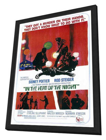 In the Heat of the Night 11 x 17 Movie Poster - Style A - in Deluxe Aluminum Frame