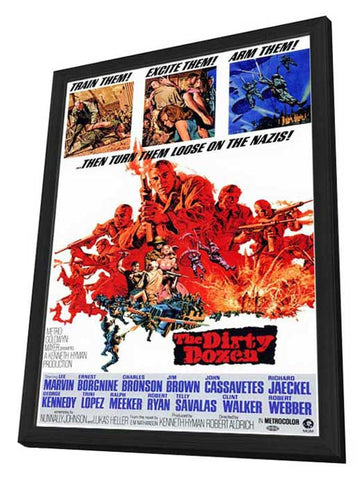 The Dirty Dozen 11 x 17 Movie Poster - Style A - in Deluxe Aluminum Frame