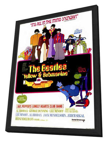 Yellow Submarine 11 x 17 Movie Poster - Style A - in Deluxe Aluminum Frame