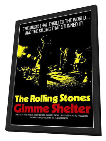 Gimme Shelter - Rolling Stones 11 x 17 Movie Poster - Style A - in Deluxe Aluminum Frame