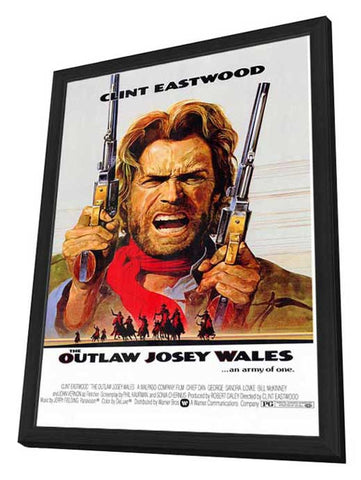 Outlaw Josey Wales 11 x 17 Movie Poster - Style A - in Deluxe Aluminum Frame