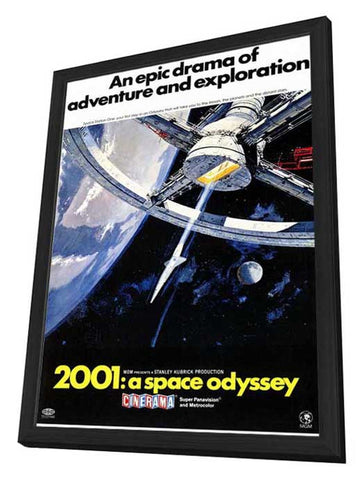 2001: A Space Odyssey 11 x 17 Movie Poster - Style C - in Deluxe Wood Frame