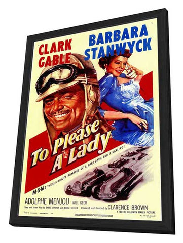 To Please a Lady 11 x 17 Movie Poster - Style A - in Deluxe Aluminum Frame
