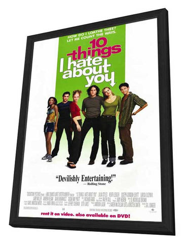 Ten Things I Hate About You 11 x 17 Movie Poster - Style B - in Deluxe Aluminum Frame