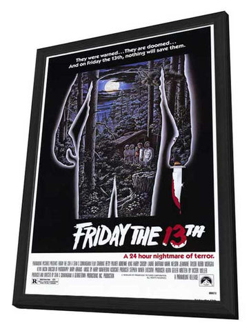 Friday the 13th 11 x 17 Movie Poster - Style A - in Deluxe Aluminum Frame