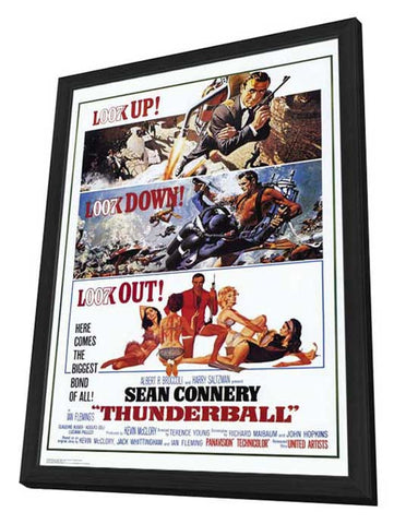 Thunderball 11 x 17 Movie Poster - Style A - in Deluxe Aluminum Frame