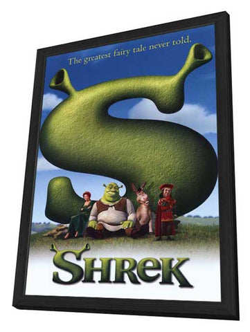 Shrek 11 x 17 Movie Poster - Style B - in Deluxe Aluminum Frame