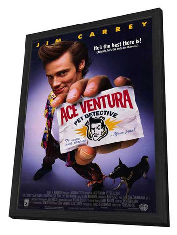 Ace Ventura: Pet Detective 11 x 17 Movie Poster - Style A - in Deluxe Aluminum Frame