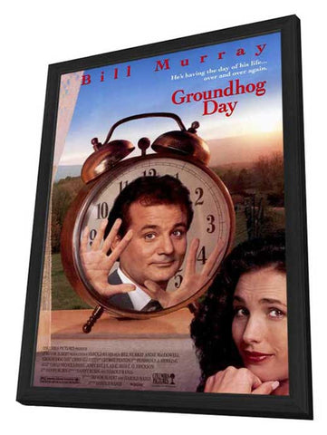 Groundhog Day 11 x 17 Movie Poster - Style A - in Deluxe Aluminum Frame