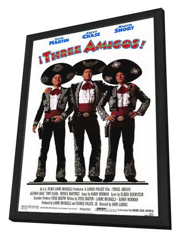 The Three Amigos 11 x 17 Movie Poster - Style A - in Deluxe Aluminum Frame