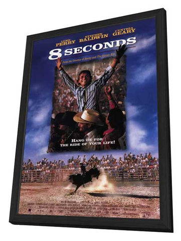 8 Seconds 11 x 17 Movie Poster - Style A - in Deluxe Aluminum Frame
