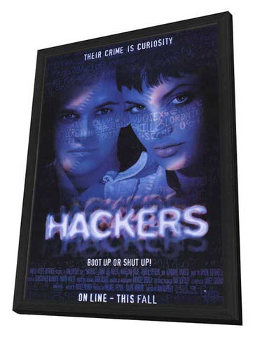 Hackers 11 x 17 Movie Poster - Style A - in Deluxe Aluminum Frame