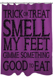 Trick Or Treat Smell My Feet - Purple Black Shower Curtain by