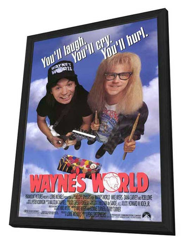 Wayne's World 11 x 17 Movie Poster - Style A - in Deluxe Aluminum Frame