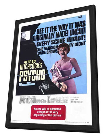 Psycho 11 x 17 Movie Poster - Style A - in Deluxe Aluminum Frame