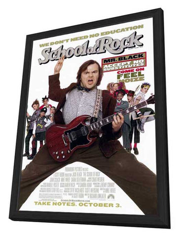 The School of Rock 11 x 17 Movie Poster - Style A - in Deluxe Aluminum Frame