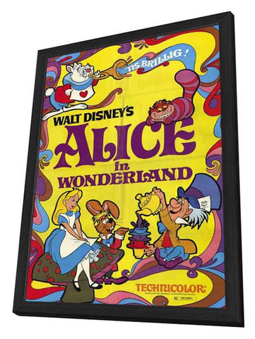 Alice in Wonderland 11 x 17 Movie Poster - Style A - in Deluxe Aluminum Frame