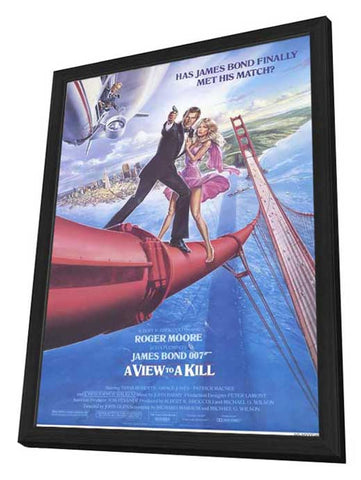 A View to a Kill 11 x 17 Movie Poster - Style B - in Deluxe Aluminum Frame